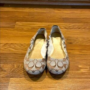 Coach Brown and Cream Flats
